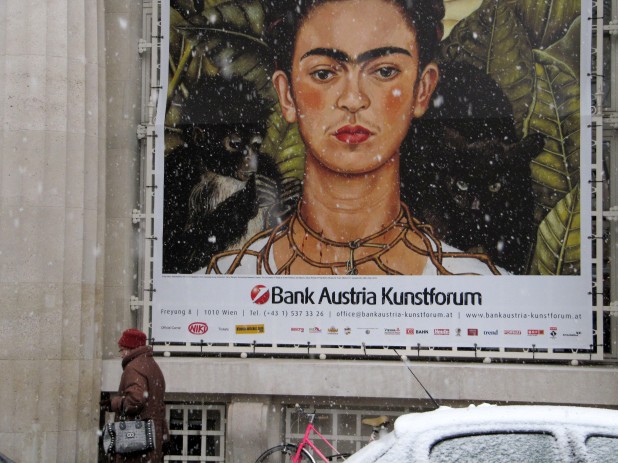Frida Kahlo poster in Vienna